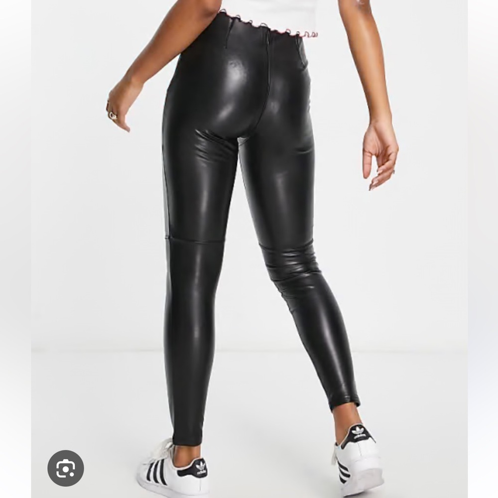 Abercrombie & Fitch Black Vegan Leather Pants - Picture 2 of 5